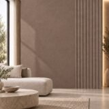 Luxury Architectural Leather-Finish Panels – Brown, Panel 158 × 2900 mm