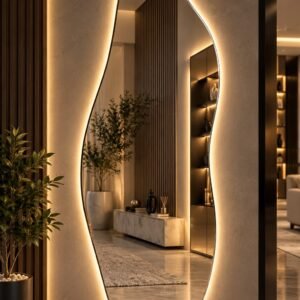 Abstract Glow LED Mirror – Nice Decors