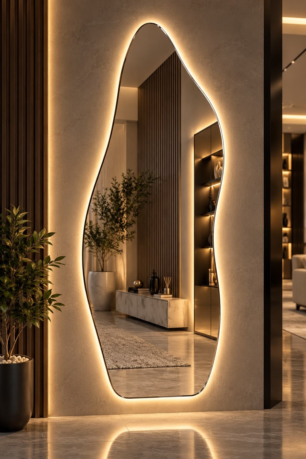 Abstract Glow LED Mirror Abstract Glow LED Mirror – Nice Decors