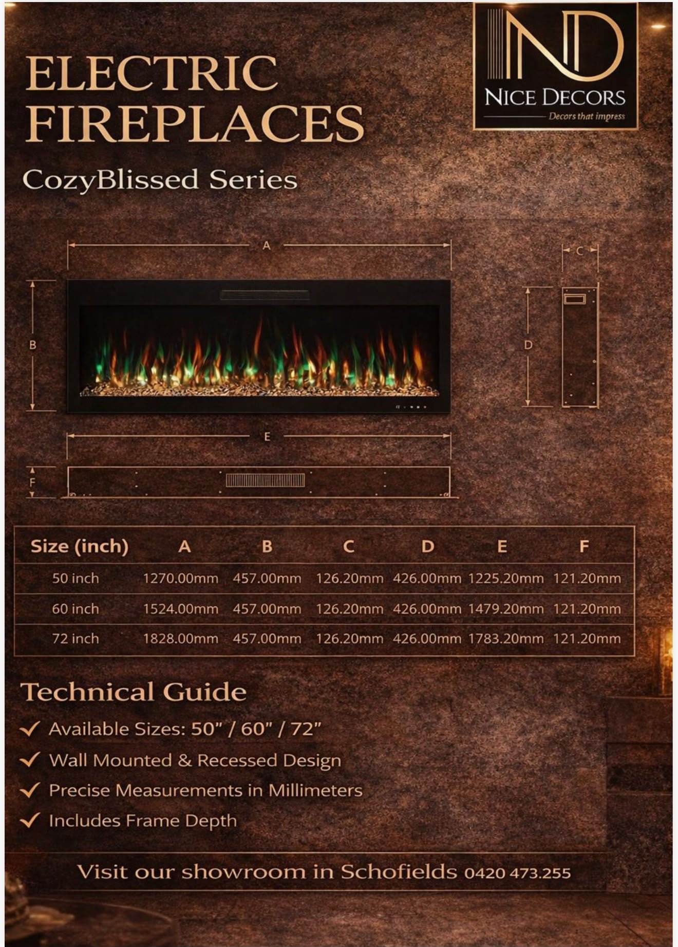 CozyBlissed Series Electric Fireplace – Nice Decors