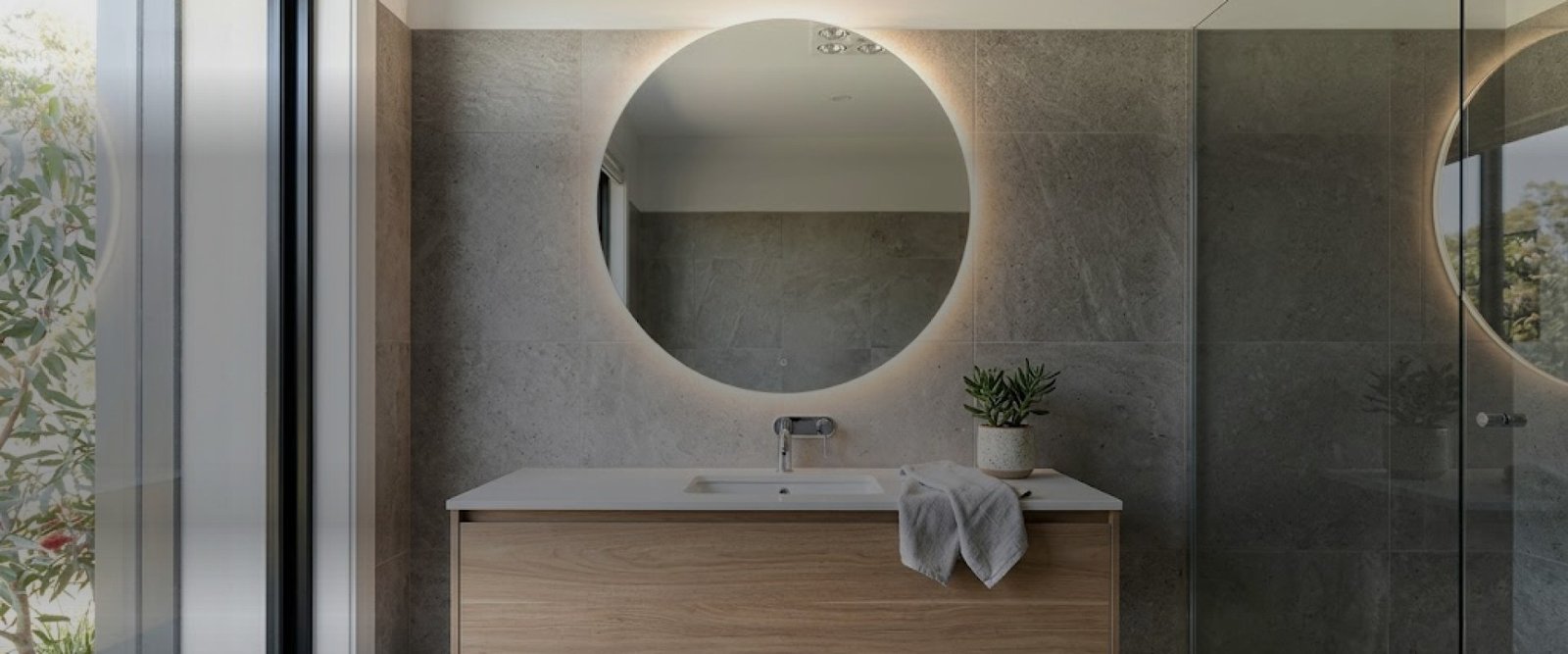 Backlit LED bathroom mirror by Nice Decors