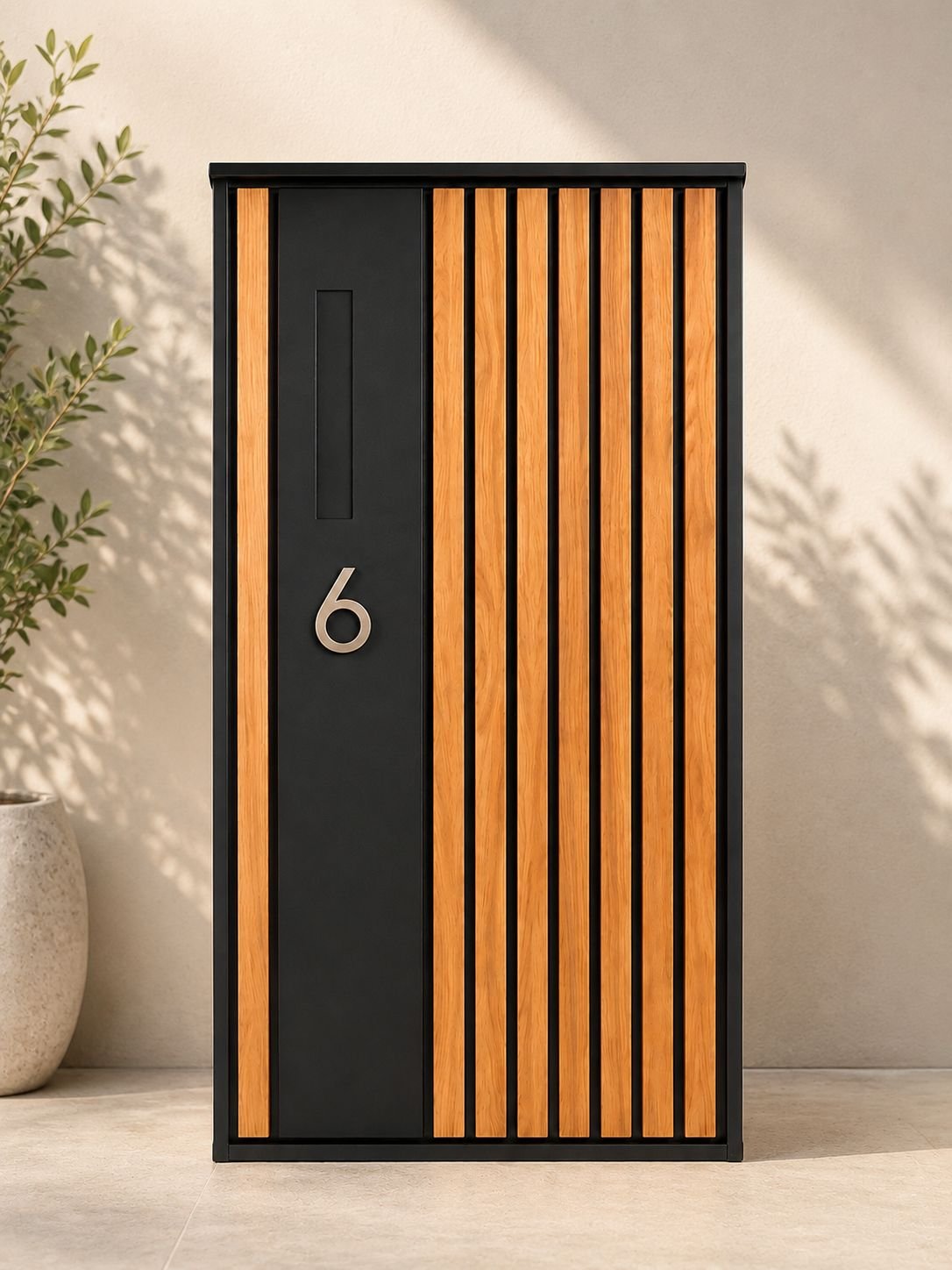 Parcel Letterbox Parcel Letterbox – Large (H98 × W50 × D24 cm), Wooden & Black