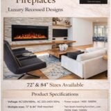 Linear Modern Electric Fireplace – Luxury Recessed Design – Nice Decors